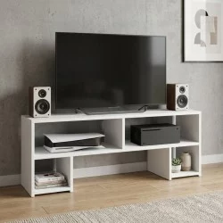 Έπιπλο τηλεόρασης Dabi  χρώμα λευκό 120x30x40εκ.
