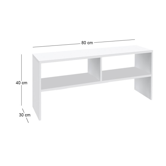 Έπιπλο τηλεόρασης Beirut  χρώμα λευκό 80x30x40εκ.