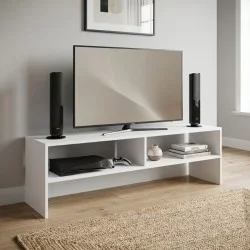 Έπιπλο τηλεόρασης Beirut  χρώμα λευκό 150x30x40εκ.