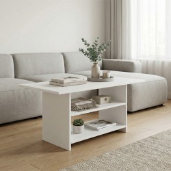 Τραπεζάκι σαλονιού Dallas  χρώμα λευκό 90x50x60εκ.