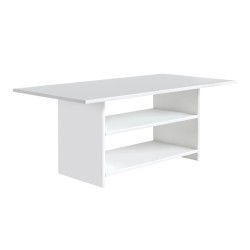 Τραπεζάκι σαλονιού Dallas  χρώμα λευκό 90x50x60εκ.