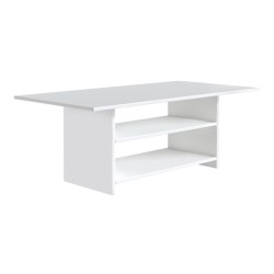 Τραπεζάκι σαλονιού Dallas  χρώμα λευκό 90x50x45εκ.