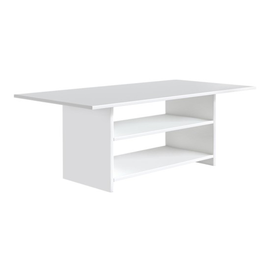 Τραπεζάκι σαλονιού Dallas  χρώμα λευκό 90x50x45εκ.