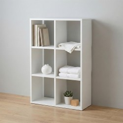 Βιβλιοθήκη Cube  χρώμα λευκό 60x20x90εκ.