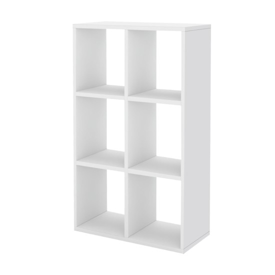 Βιβλιοθήκη Cube  χρώμα λευκό 60x20x90εκ.
