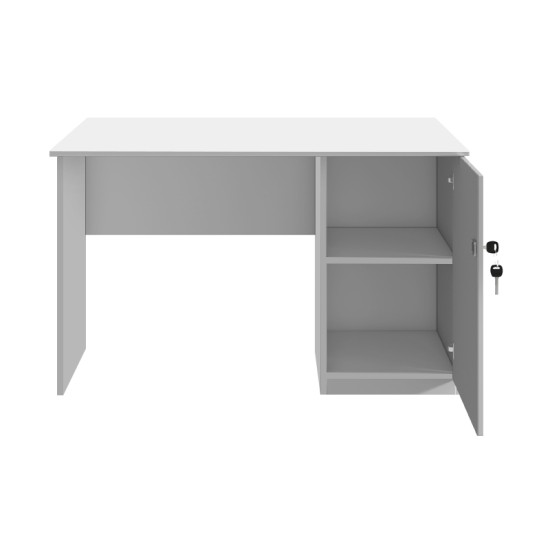 Γραφείο εργασίας με κλειδαριά Moto  χρώμα λευκό 110x60x75εκ.