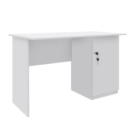 Γραφείο εργασίας με κλειδαριά Moto  χρώμα λευκό 110x60x75εκ.