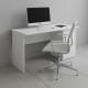 Γραφείο εργασίας με κλειδαριά Moto  χρώμα λευκό 140x60x75εκ.