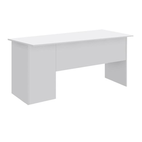 Γραφείο εργασίας με κλειδαριά Moto  χρώμα λευκό 150x80x75εκ.