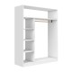 Ντουλάπα ρούχων ανοιχτή - Έπιπλο εισόδου Sandra  χρώμα λευκό 120x40x150εκ.