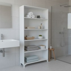 Βιβλιοθήκη Kafka  χρώμα λευκό 70x30x188εκ.