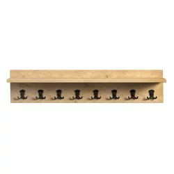 Κρεμάστρα τοίχου Vettini  χρώμα sapphire oak 100x12x20εκ.