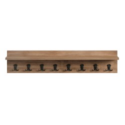 Κρεμάστρα τοίχου Vettini  χρώμα καρυδί 100x12x20εκ.