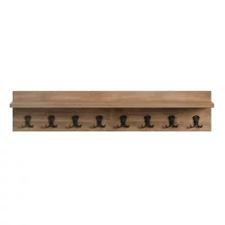 Κρεμάστρα τοίχου Vettini  χρώμα καρυδί 100x12x20εκ.