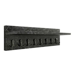 Κρεμάστρα τοίχου Vettini  χρώμα μαύρο εφέ μαρμάρου 100x12x20εκ.