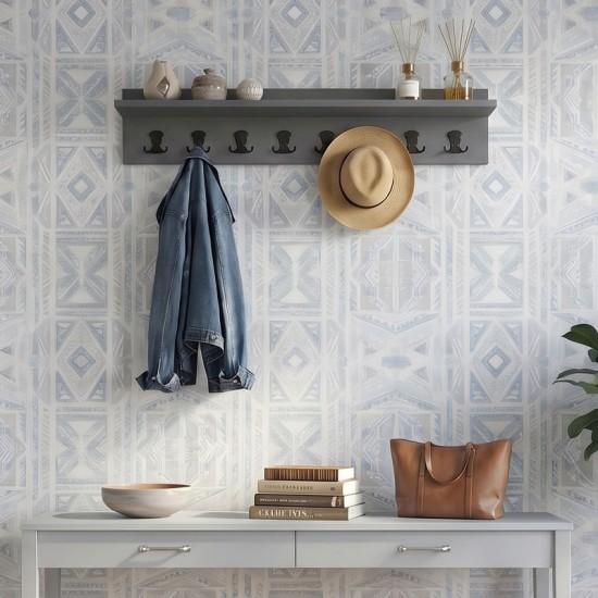 Κρεμάστρα τοίχου Vettini  χρώμα ανθρακί 100x12x20εκ.