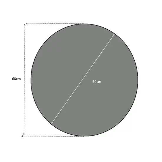 Καθρέπτης τοίχου Losta  χρώμα λευκό 60x60x2,2εκ.