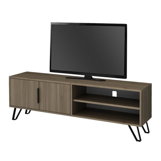 Έπιπλο τηλεόρασης Foot  χρώμα καρυδί 160x35x49εκ.
