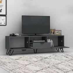 Έπιπλο τηλεόρασης Jasmine  χρώμα ανθρακί 170x35x50εκ.