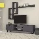 Σύνθεση τηλεόρασης Lonsa  χρώμα ανθρακί 160x35x40εκ.