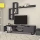 Σύνθεση τηλεόρασης Lonsa  χρώμα ανθρακί 160x35x40εκ.