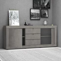 Μπουφές Ocean  χρώμα γκρι σκυροδέματος 210x45x86εκ.