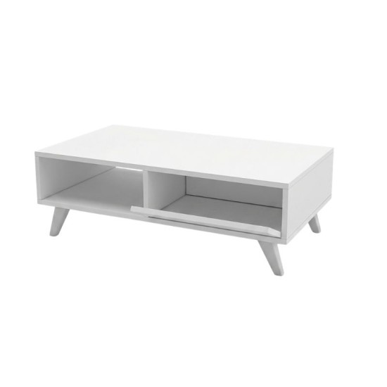 Τραπεζάκι σαλονιού Aster  χρώμα λευκό 120x56x40εκ.