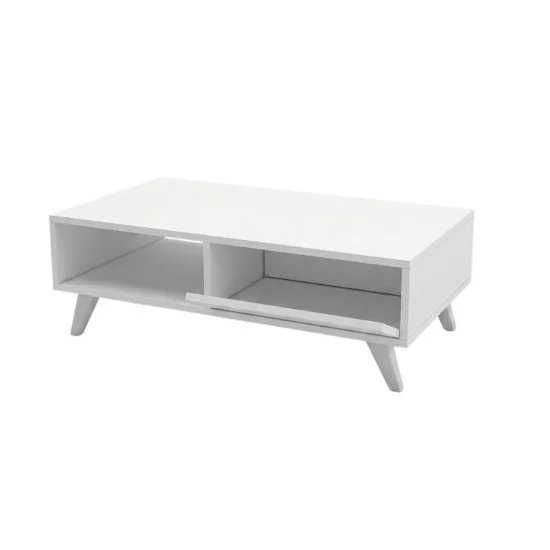 Τραπεζάκι σαλονιού Aster  χρώμα λευκό 120x56x40εκ.