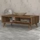 Τραπεζάκι σαλονιού Aster  χρώμα καρυδί 120x56x40εκ.
