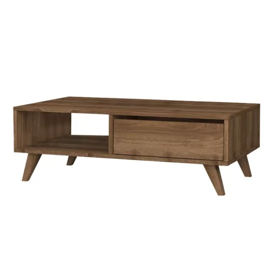 Τραπεζάκι σαλονιού Aster  χρώμα καρυδί 120x56x40εκ.