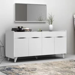 Μπουφές Sila  χρώμα λευκό 140x45x72εκ.