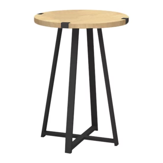 Βοηθητικό τραπεζάκι Pedro  χρώμα φυσικό οξιάς - ανθρακί 44x44x58εκ.