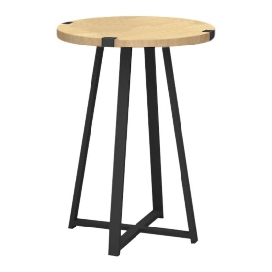 Βοηθητικό τραπεζάκι Pedro  χρώμα φυσικό οξιάς - ανθρακί 44x44x58εκ.