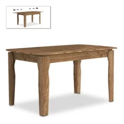 Τραπέζι Marlon  επεκτεινόμενο χρώμα καρυδί 140+40x80x76εκ.