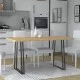 Τραπέζι Gable  χρώμα φυσικό οξιάς - ανθρακί 140x80x76εκ.