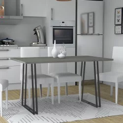 Τραπέζι Gable  χρώμα γκρι σκυροδέματος 140x80x76εκ.