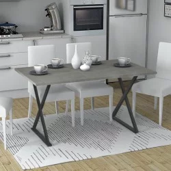 Τραπέζι Bette  χρώμα γκρι σκυροδέματος 140x80x76εκ.