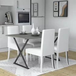 Τραπέζι Bette  χρώμα γκρι σκυροδέματος 140x80x76εκ.