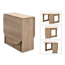 Τραπέζι Winslet  επεκτεινόμενο χρώμα φυσικό οξιάς 34(63+63)x80x76εκ.