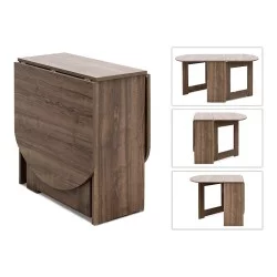 Τραπέζι Winslet  επεκτεινόμενο χρώμα καρυδί 34(63+63)x80x76εκ.