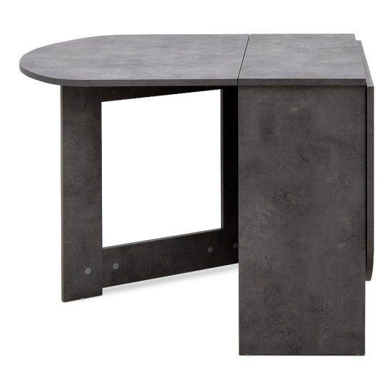 Τραπέζι μελαμίνης Winslet Megapap επεκτεινόμενο χρώμα γκρι σκυροδέματος 34(63+63)x80x76εκ. - 0128607
