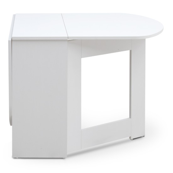 Τραπέζι μελαμίνης Winslet Megapap επεκτεινόμενο χρώμα λευκό 34(63+63)x80x76εκ. - 0207919