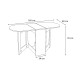 Τραπέζι μελαμίνης Winslet Megapap επεκτεινόμενο χρώμα λευκό 34(63+63)x80x76εκ. - 0207919