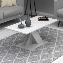 Τραπεζάκι σαλονιού Marcello  χρώμα λευκό 110x55x47εκ.