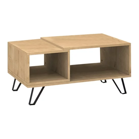 Τραπεζάκι σαλονιού Don  χρώμα φυσικό οξιάς 90x55x44εκ.