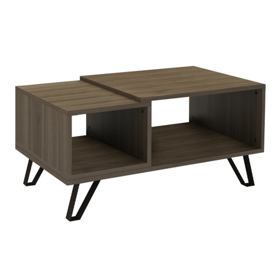 Τραπεζάκι σαλονιού Don  χρώμα καρυδί 90x55x44εκ.