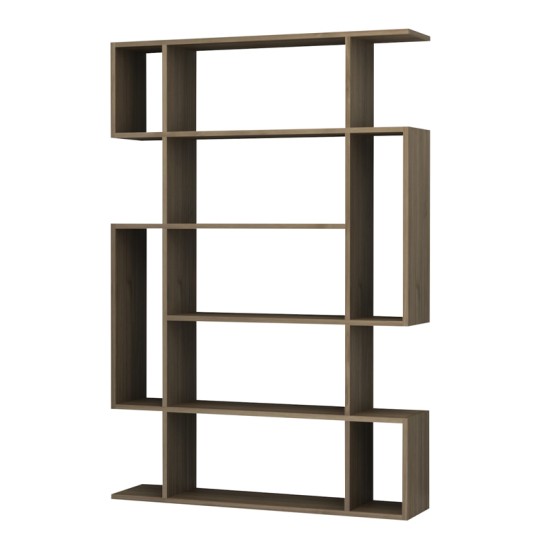 Βιβλιοθήκη Clint  χρώμα καρυδί 108,5x25,5x161εκ.