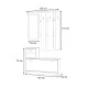 Έπιπλο εισόδου Raynold  χρώμα καρυδί 100x30x180εκ.