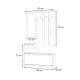 Έπιπλο εισόδου Raynold  χρώμα φυσικό οξιάς 100x30x180εκ.