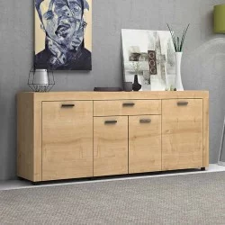 Μπουφές Joseph  χρώμα φυσικό οξιάς 177x40x76εκ.